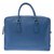 Prada Saffiano Business-Tasche Blau Leder  ref.132892