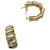 Bulgari earrings, model "Tubogas", yellow gold and steel. White gold  ref.132939