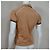 Céline Polo in cotone a maniche corte in piquet di cotone Camel CELINE Top Size M MEDIUM Caramello - vista 7