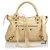 Balenciaga Brown Leather Motocross Classic First Satchel Beige  ref.133084