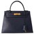 Hermès Hermes Kelly bag 28 Ostrich Navy blue Exotic leather  ref.133357