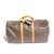 Louis Vuitton keepall 50 Brown Leather Cloth  ref.133434