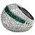De Grisogono Ring, modello "Jiya", in oro bianco, diamanti e smeraldi. - vista 8