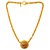 Autre Marque Vintage CC Runde Anhänger Halsband Golden Vergoldet  ref.133582