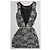 Scarlett Roos Minikleid Zebra Print Schwarz Weiß Zebra-druck - Ansicht 2