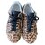pair of Bart isabel marant leopard and black sneakers Light brown Pony-style calfskin  ref.133645