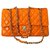 Chanel Timeless Orange Patent leather  ref.133751