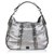 Burberry Silver Embellished Leather Hobo Bag Silvery  ref.133935