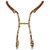 Hermès Colar Hermes Marrom Bambou Halter Dourado Couro Metal  ref.134117