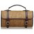 Chanel Brown Fabric Handbag Light brown Dark brown Leather Cloth  ref.134128