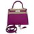 Bolsa Hermès Kelly Sellier 28 cm Couro Epsom Rose Purple Palladium Conjunto completo Rosa  ref.134360