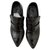 Chanel mocasines de cuero negro tacones EU39  ref.134379