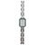 Chanel "Première Mini" watch in steel and white ceramic, diamants.  ref.134523