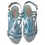 Louis Vuitton Sandals Blue Patent leather  ref.134603