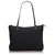 Fendi Black Zucchino Canvas Tote Bag Leather Cloth Cloth  ref.134700