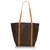 Louis Vuitton Brown Monogram Sac Shopping 48 Leather Cloth  ref.134704