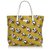 Gucci Yellow Printed Canvas Tote Bag White Leather Cloth Cloth  ref.134720