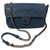 Timeless Chanel classical Blue Light blue Leather  ref.134787