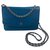 Wallet On Chain WOC Chanel Blue Leather  ref.134958