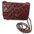 Wallet On Chain Chanel Woc Dark red Leather  ref.134962
