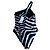 Marni For H&M Costume intero intero con stampa zebra nera ed ecru Nero