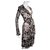 Diane Von Furstenberg DvF "Julie" silk jersey wrap dress Black Flesh  ref.134980