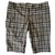 BURBERRY London New Lady's Black and White Checked Shorts, Size UK 8 Cotton  ref.135034