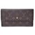 Louis Vuitton Long Wallet Brown Cloth  ref.135057