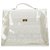Hermès Hermes White Vinyl Kelly Handbag Bianco Plastica  ref.135093