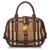 Burberry Brown House Check Canvas Cartella di gufo frutteto Marrone Multicolore Marrone chiaro Pelle Tela Panno  ref.135100