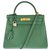 Hermès hermes kelly 28 Leather shoulder strap Courchevel color green meadow in very good condition!  ref.135144