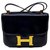 Hermès Constance 23 caja de cuero negro  ref.135194