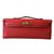 Hermès Hermes Red Vermillon Kelly cut clutch GHW Leather  ref.135267