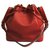 Louis Vuitton Red Epi Petit Noe Rot Leder  ref.135298