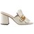 GUCCI Leather mid-heel slide with Double G NEW White  ref.135323