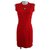 Chanel Dresses Red Wool  ref.135507