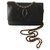 Wallet On Chain Chanel WOC Grey Dark grey Leather  ref.135600