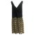 Dries Van Noten Dresses Brown Black Beige Silk  ref.135602