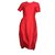 Cos Coral red cocoon dress Silk Cotton  ref.135623