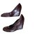 chaussures compense Fendi Cuir Marron  ref.135681