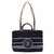 La bolsa de asas del vintage de Chanel Azul Lienzo  ref.135682