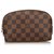 Louis Vuitton Brown Damier Ebene Cosmetic Pouch Cloth  ref.135725