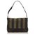 Fendi Black Pequin Nylon Shoulder Bag Brown Khaki Leather Cloth  ref.135735