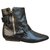 Vic Matié new Vic Mati boots with small hollow mark Black Lambskin  ref.135837