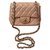 Timeless Classic Mini Chanel Pink Beige Peach Leather  ref.135852