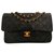 Chanel TIMELESS 25 cm. cuir noir vintage  ref.135964