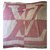 Vintage Louis Vuitton Scarf / Scarf Red Beige Silk Cashmere Wool  ref.136013