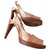 Baldan Wedge heels with stiletto heels. Pink Metallic Leather Wood  ref.136045