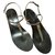 Chanel thong sandals EU38 Olive green Patent leather  ref.136098