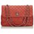 Bandolera Chanel Red Maxi acolchada de piel de cordero Roja Cuero  ref.136172